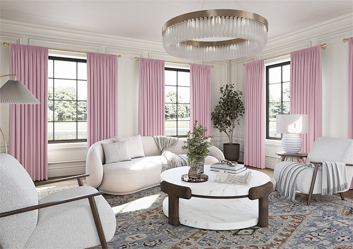 Faux Suede, Pastel Pink - Made to Measure Curtains - Image 7